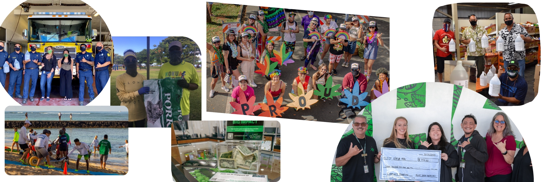Volunteer work w/our Ohana White Minimal Mood Board Photo Collage